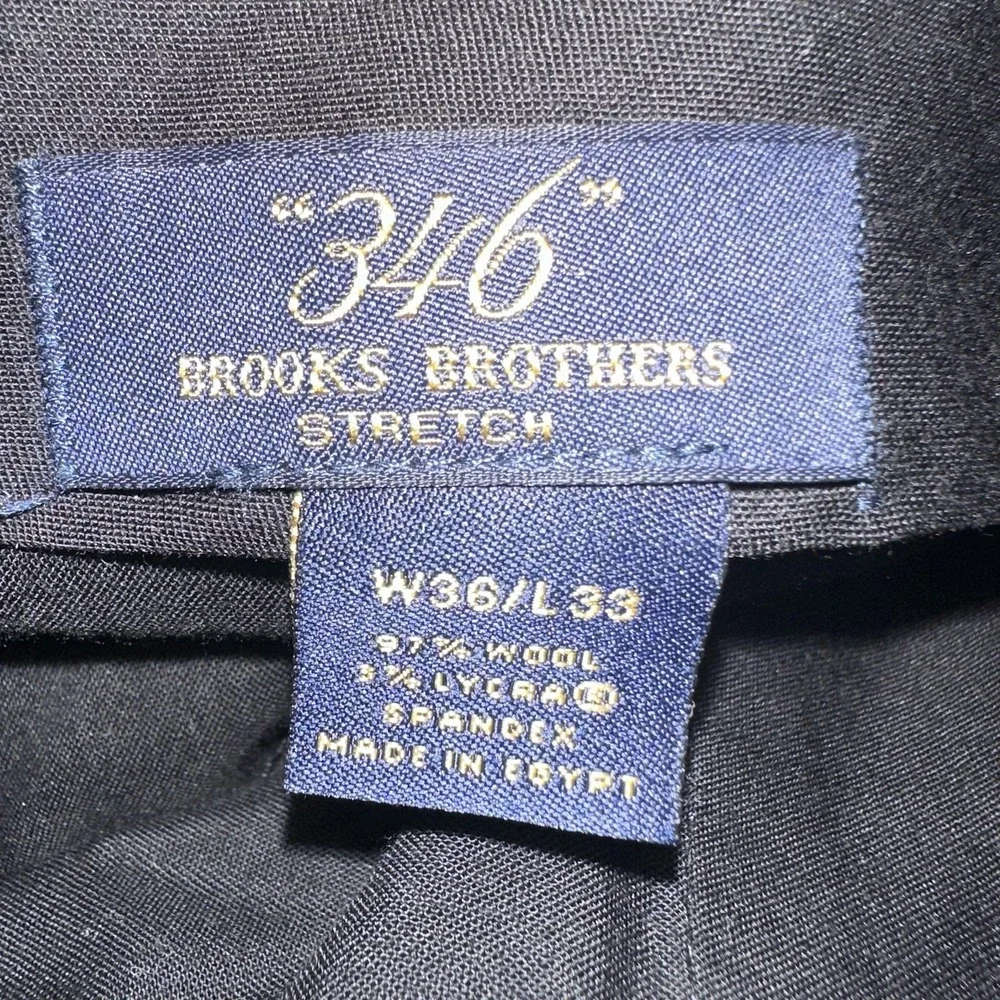 Brooks Brothers 346‎ Stretch  2 Piece Suit 43L Gray PinStripe Wool 36X30(cuffed)